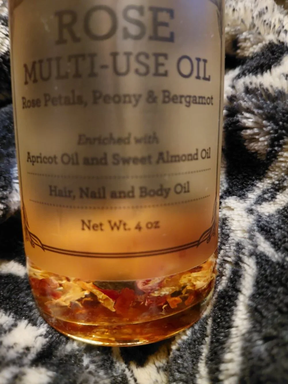 Rose, peony and Bergamot Oil for Hair nails and Body!